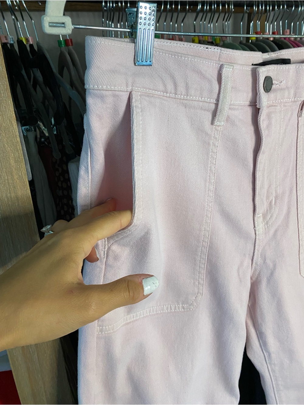 MODERN AMERICAN Farrah Crop Utility Wide Leg Jeans in Blush! 🌸 - Picture 12 of 16